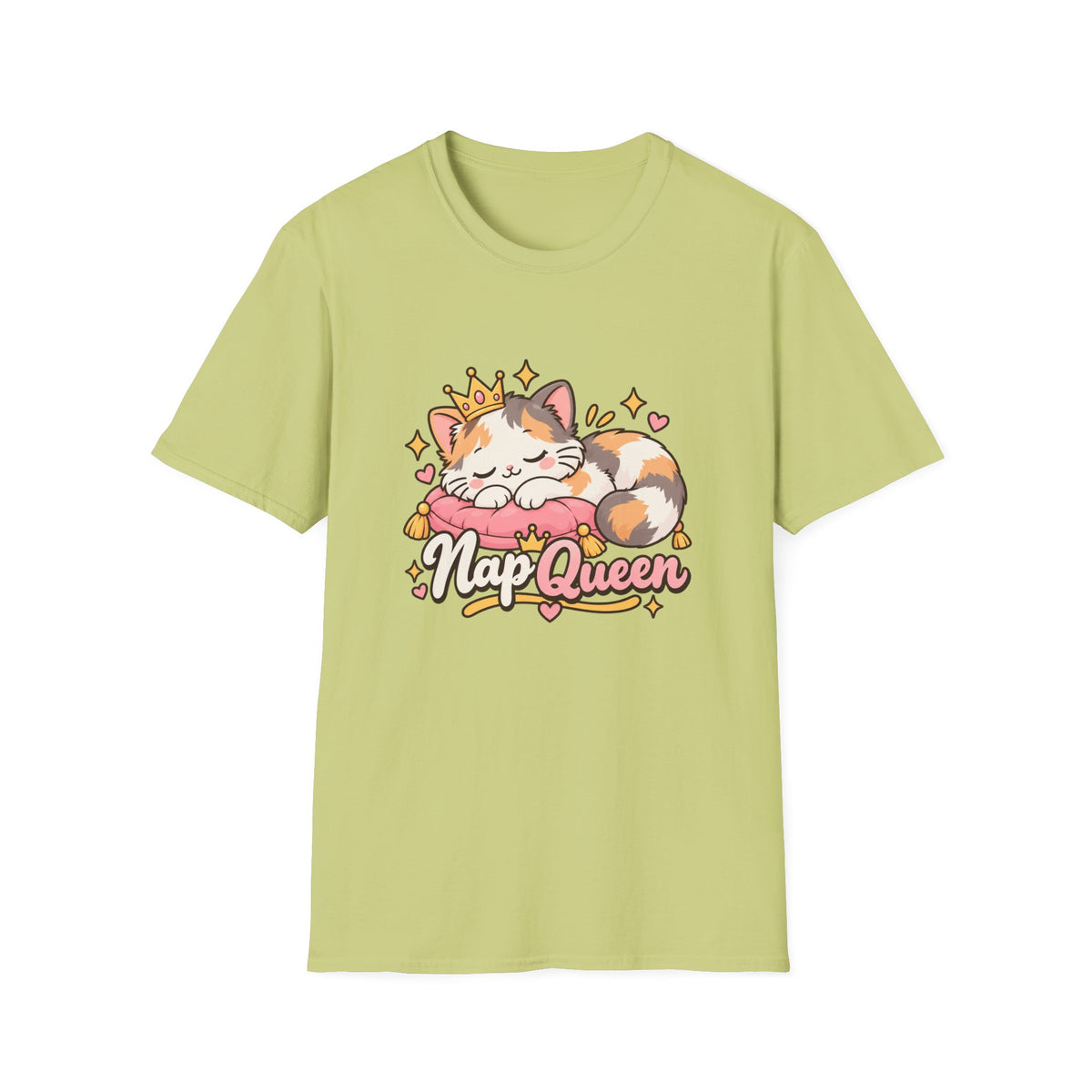Nap Queen T-Shirt — Cute Sleeping Calico Cat Graphic Tee