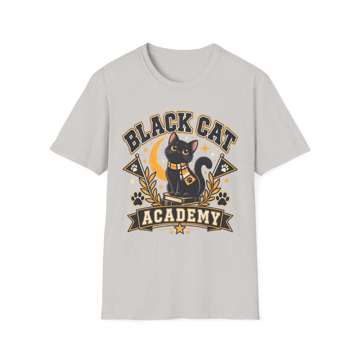 Black Cat Academy T-Shirt — Cute Witchy Cat Graphic Tee