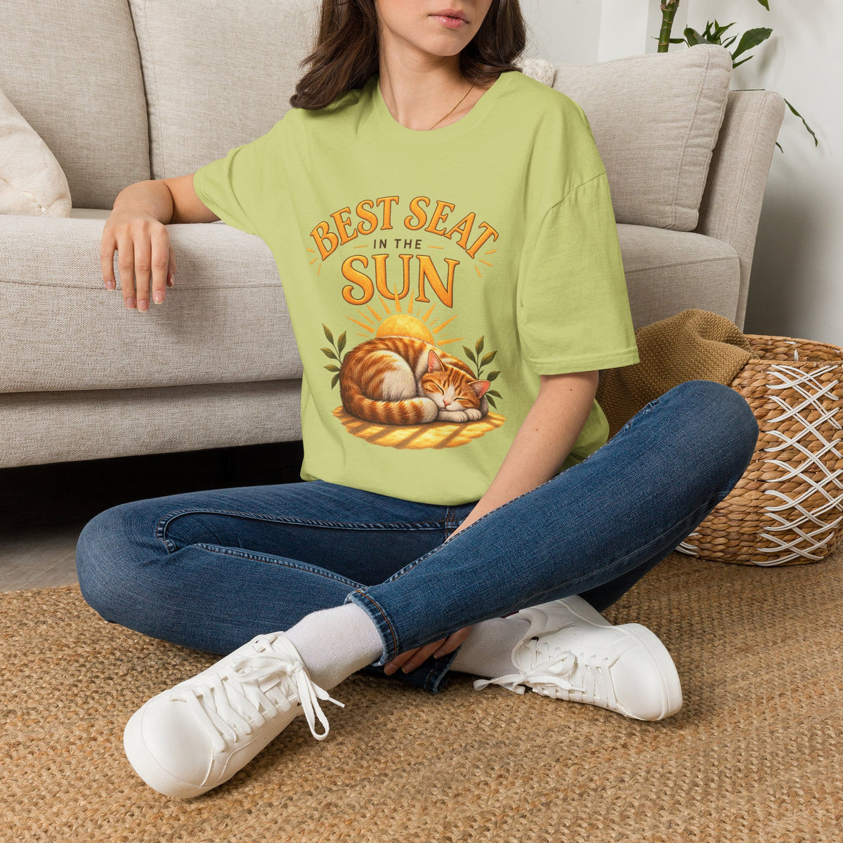 T-Shirt — "Best Seat in the Sun" Cat Graphic Tee