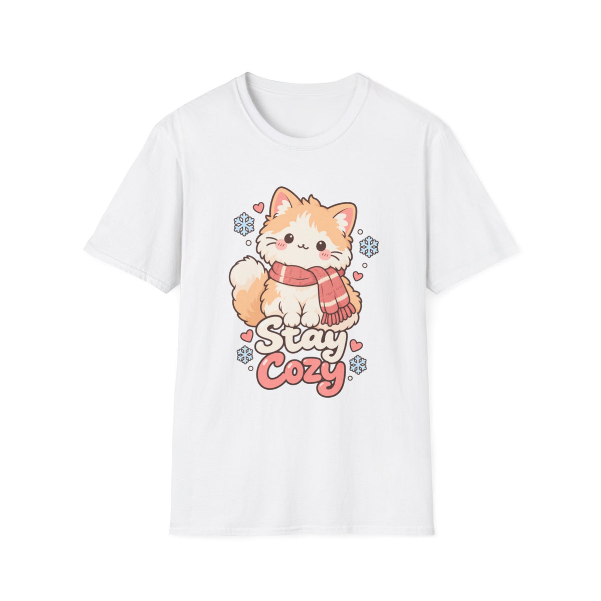 Cozy Cat T-Shirt — "Stay Cozy" Winter Kitten Graphic Tee