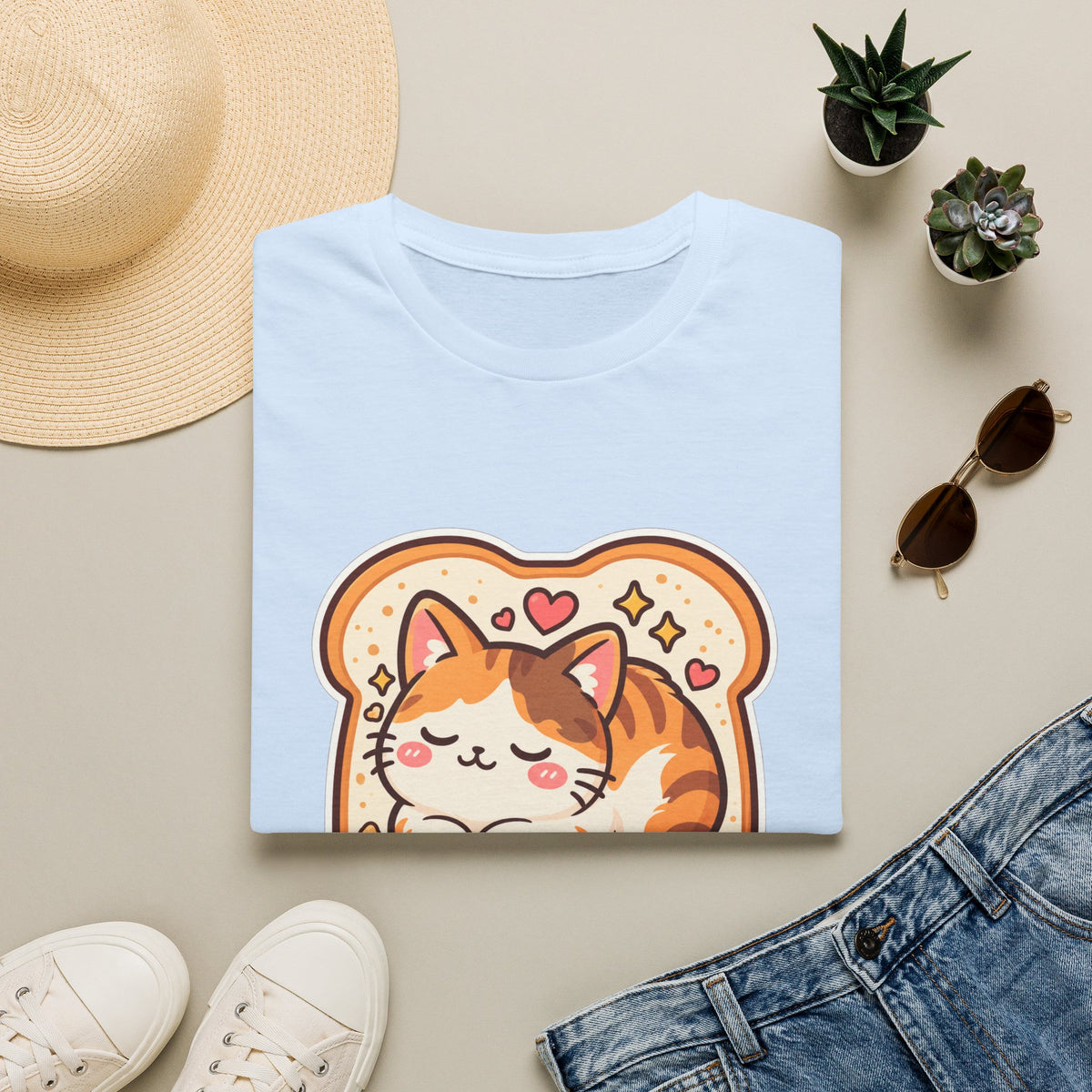 Cat Loaf T-Shirt — Cute ‘Loaf Life’ Calico Cat Graphic Tee