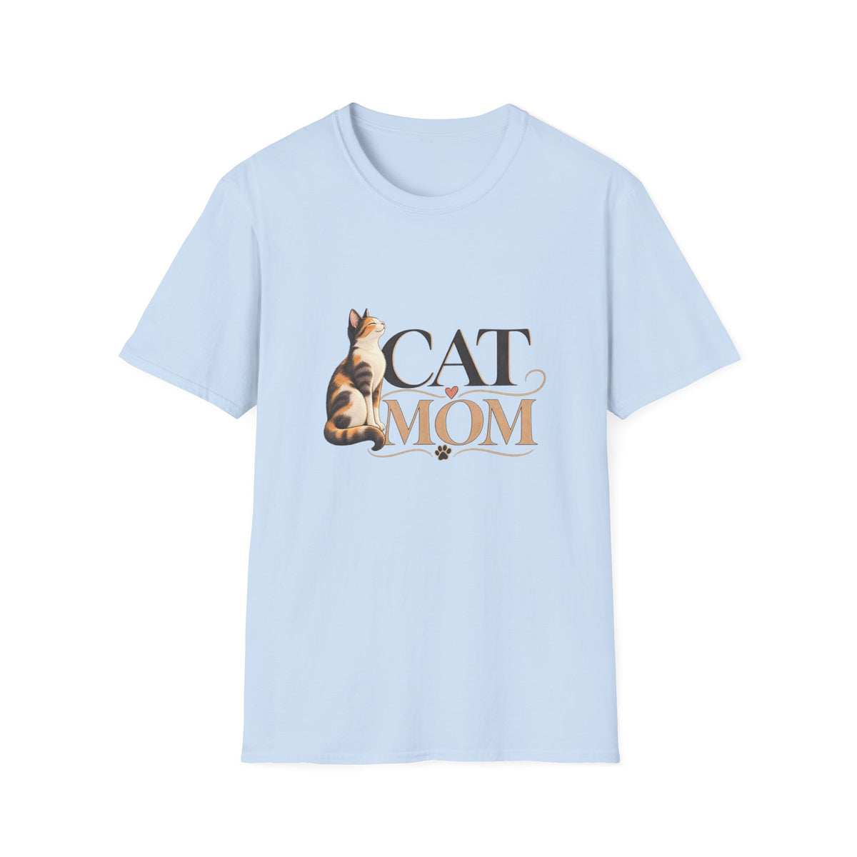 Cat Mom T‑Shirt — Cute Calico Cat Graphic Tee for Cat Lovers