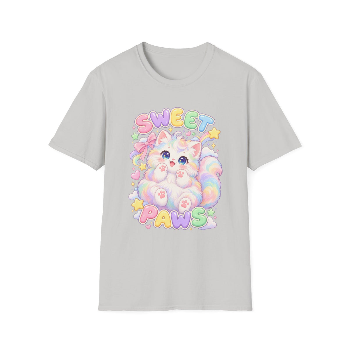 Sweet Paws Cute Pastel Cat T-Shirt