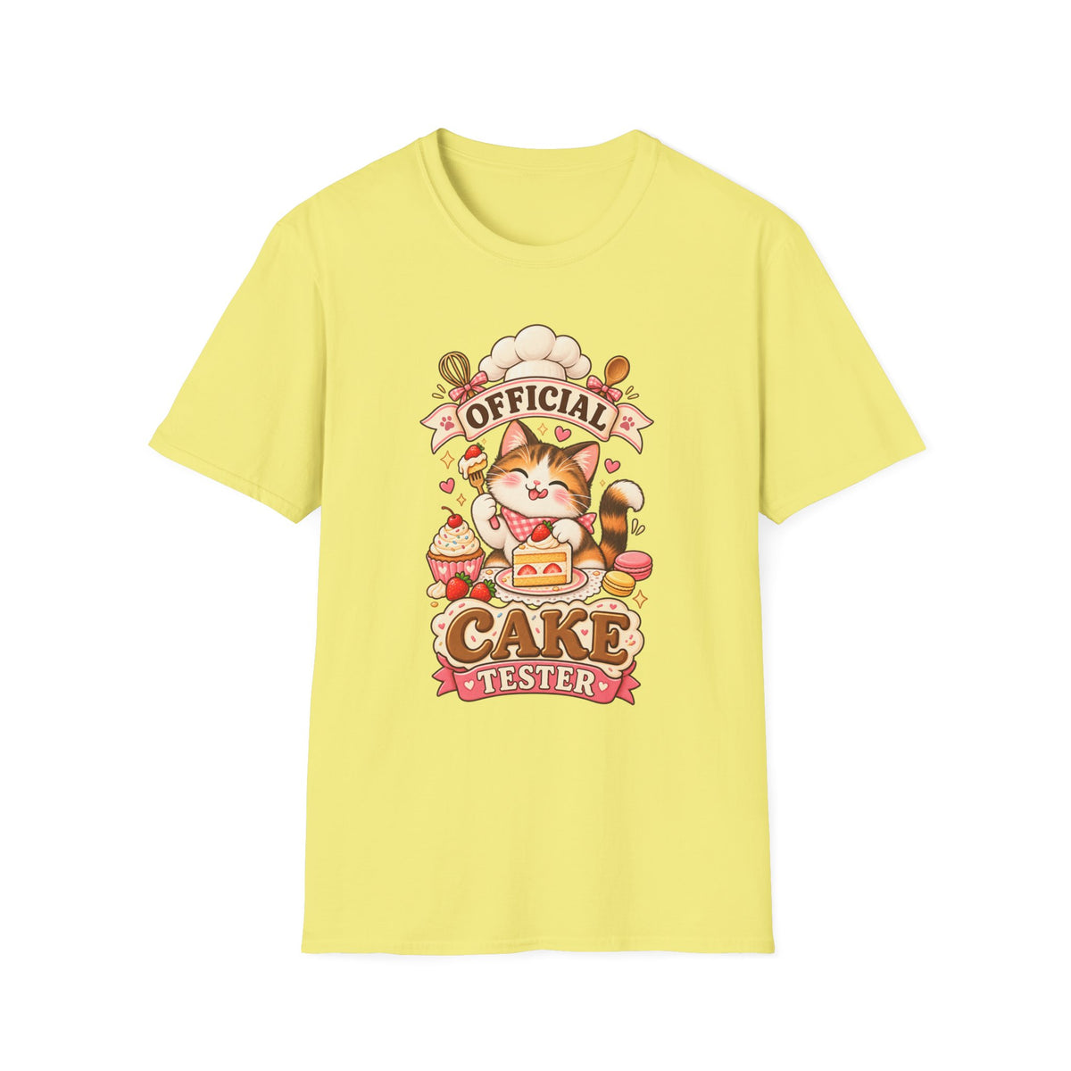 T-Shirt — "Official Candy Tester" Cute Cat Graphic