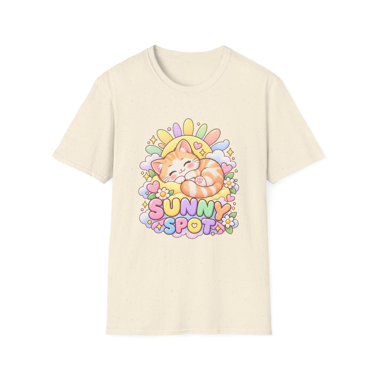 Sunny Spot Cat T-Shirt — Cute Sleeping Kitten Graphic Tee