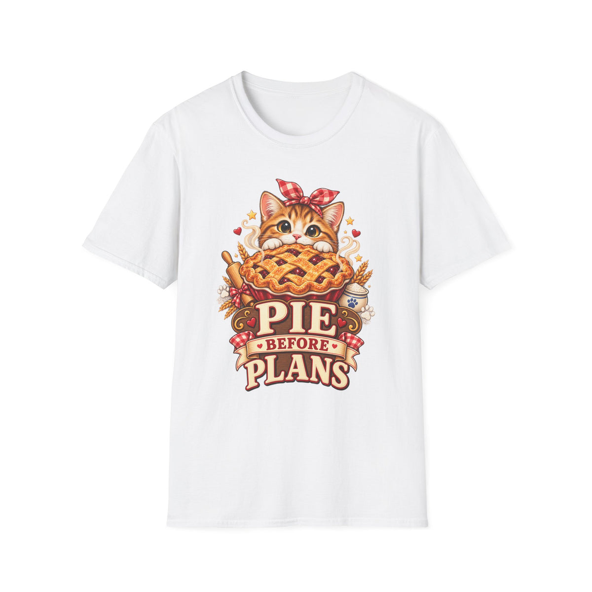 T-Shirt — Pie Before Plans Cat Graphic Tee