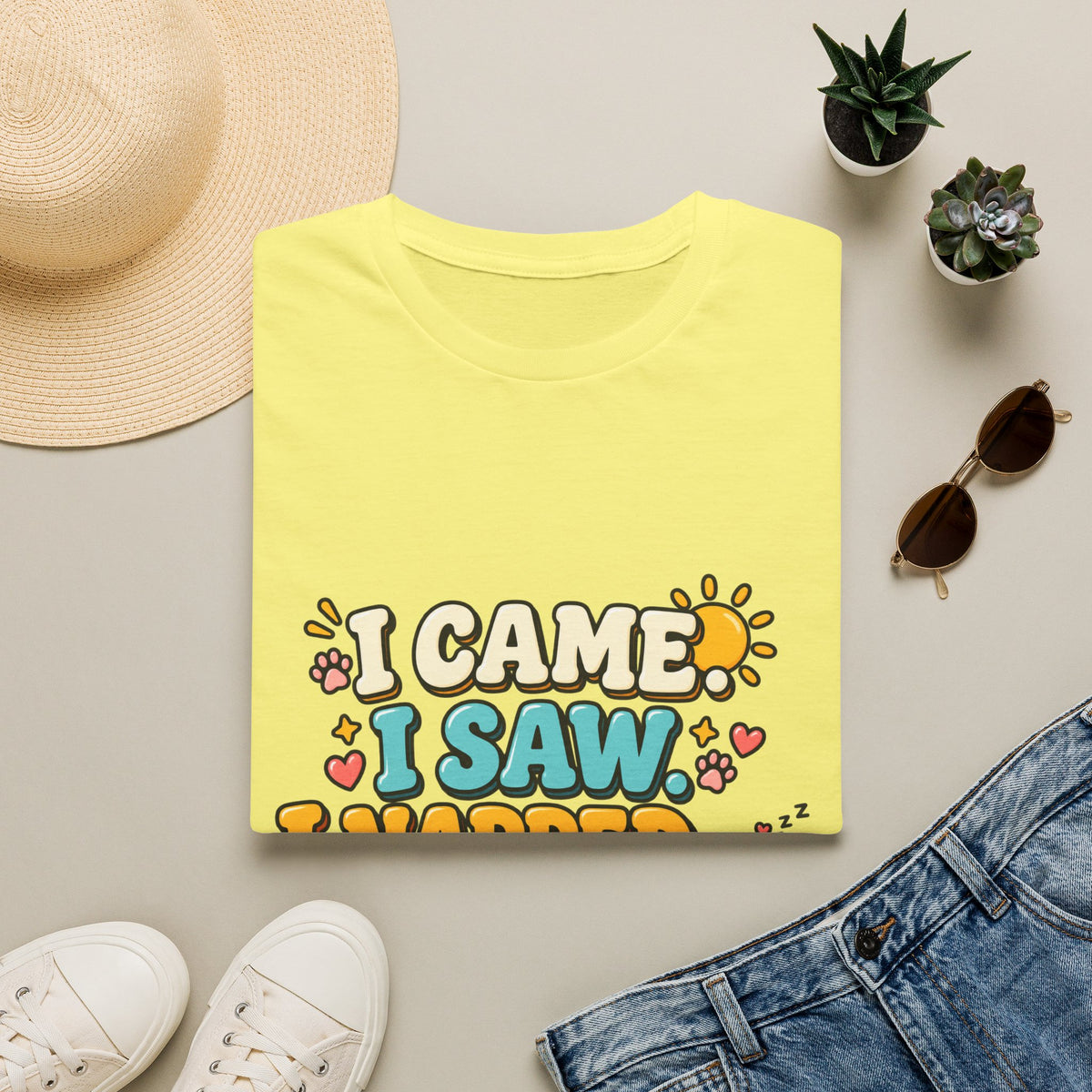 I Came I Saw I Napped T-Shirt — Cute Retro Sleepy Graphic Tee for Women & Men