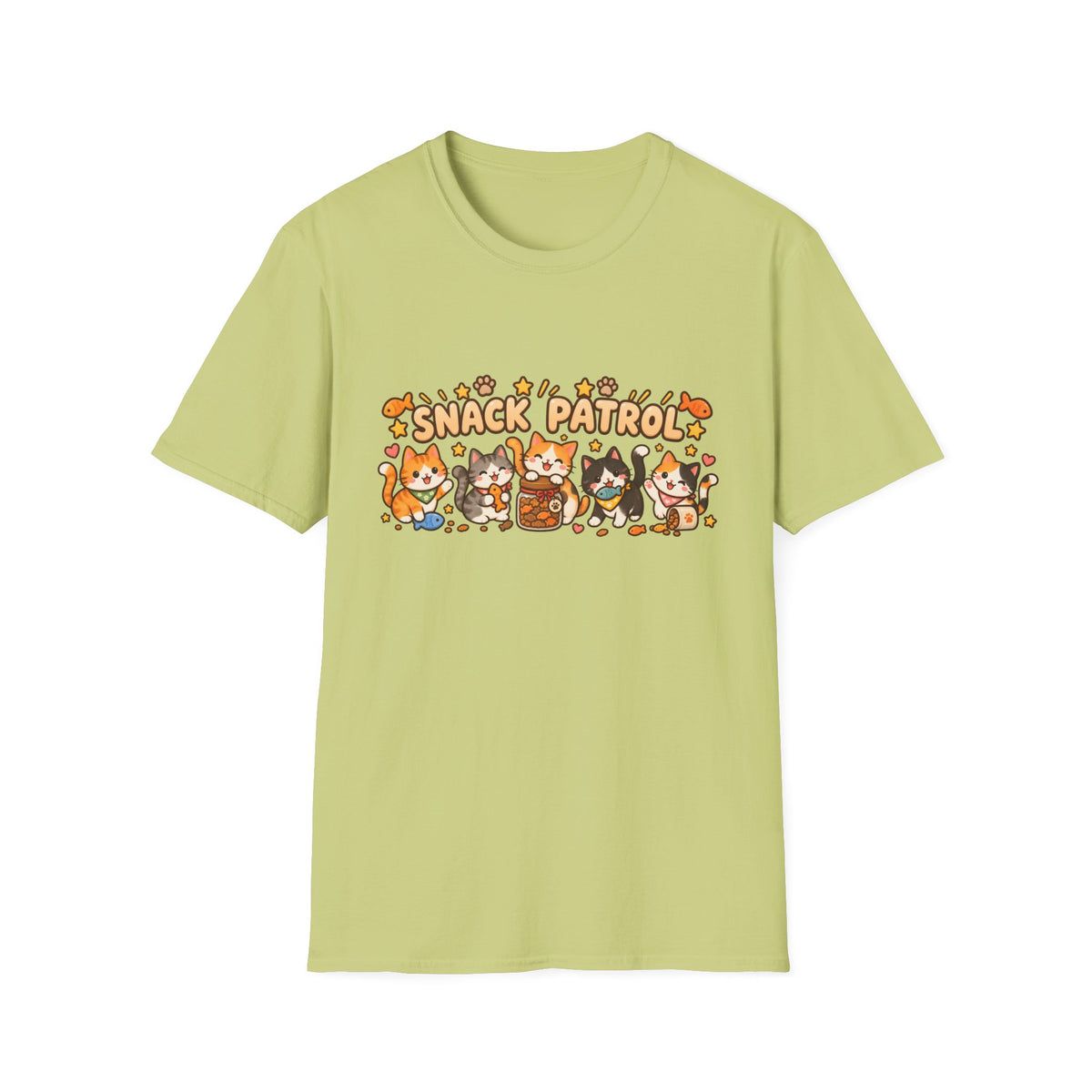 Snack Patrol T-Shirt — Cute Kawaii Cats Holding Snacks