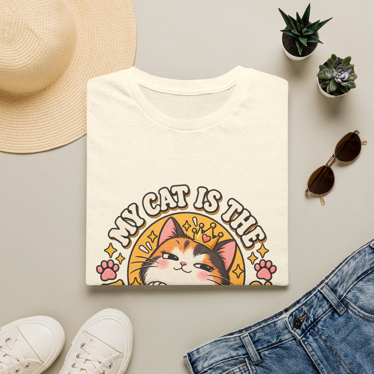 Cat T-Shirt — “My Cat Is The Main Character” Cute Graphic Tee for Cat Lovers