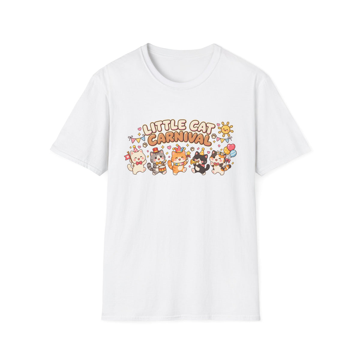 Little Cat Carnival T-Shirt — Cute Kawaii Cat Parade Tee