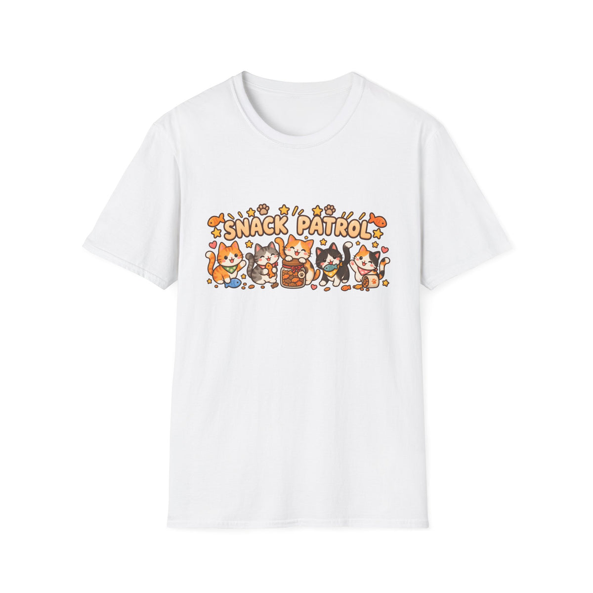 Snack Patrol T-Shirt — Cute Kawaii Cats Holding Snacks
