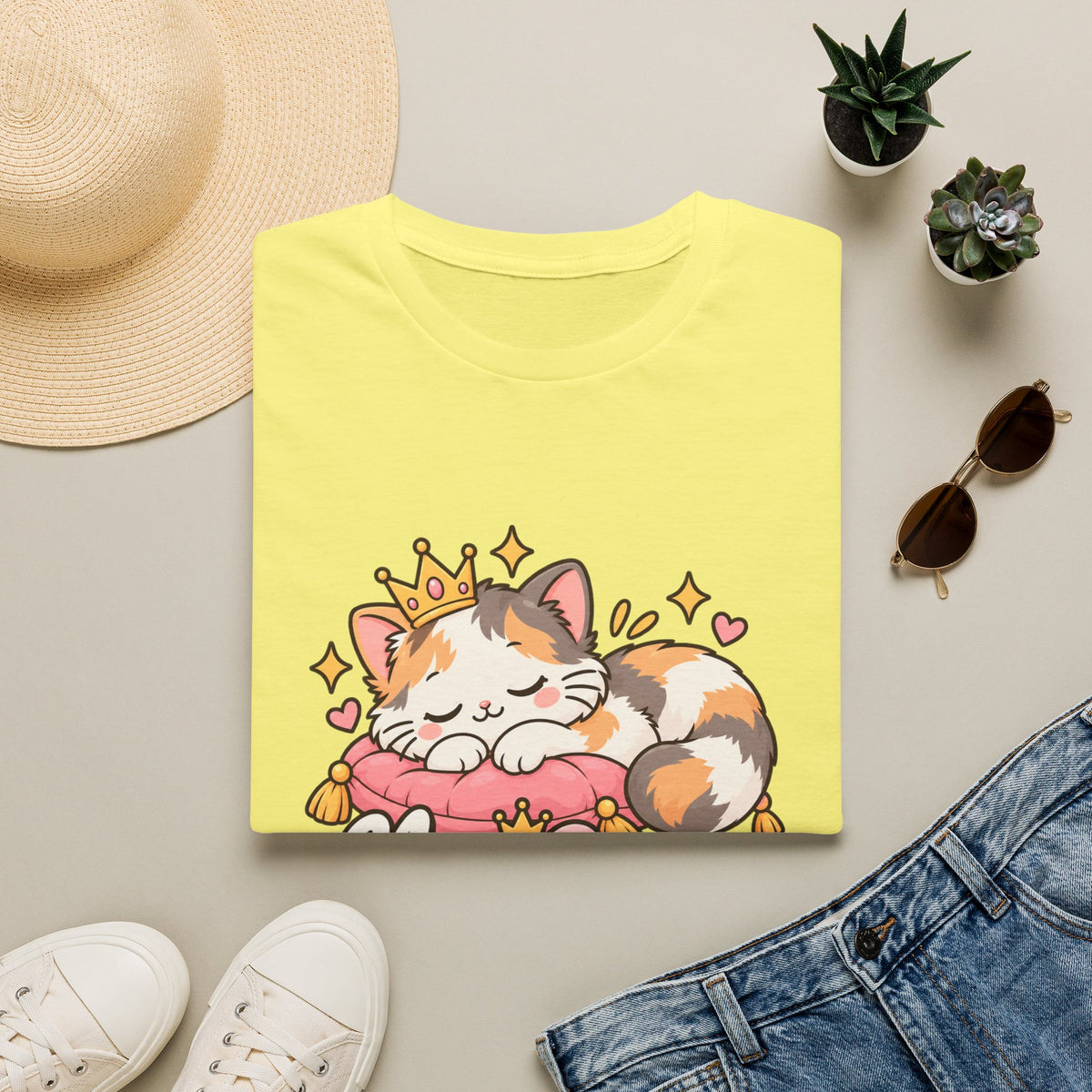 Nap Queen T-Shirt — Cute Sleeping Calico Cat Graphic Tee