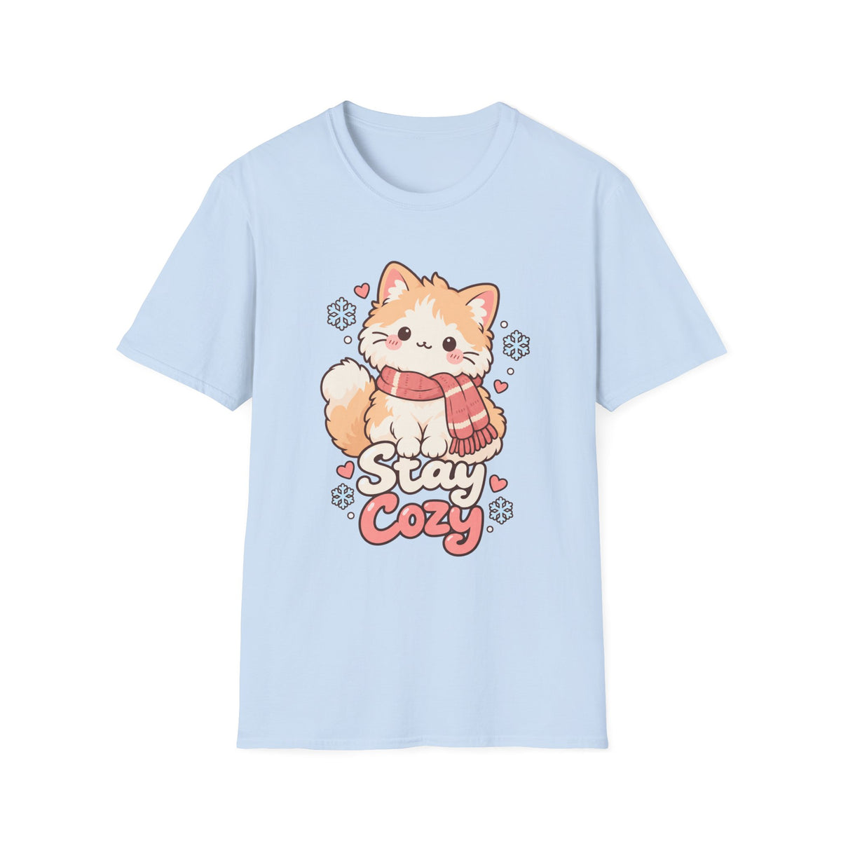 Cozy Cat T-Shirt — "Stay Cozy" Winter Kitten Graphic Tee