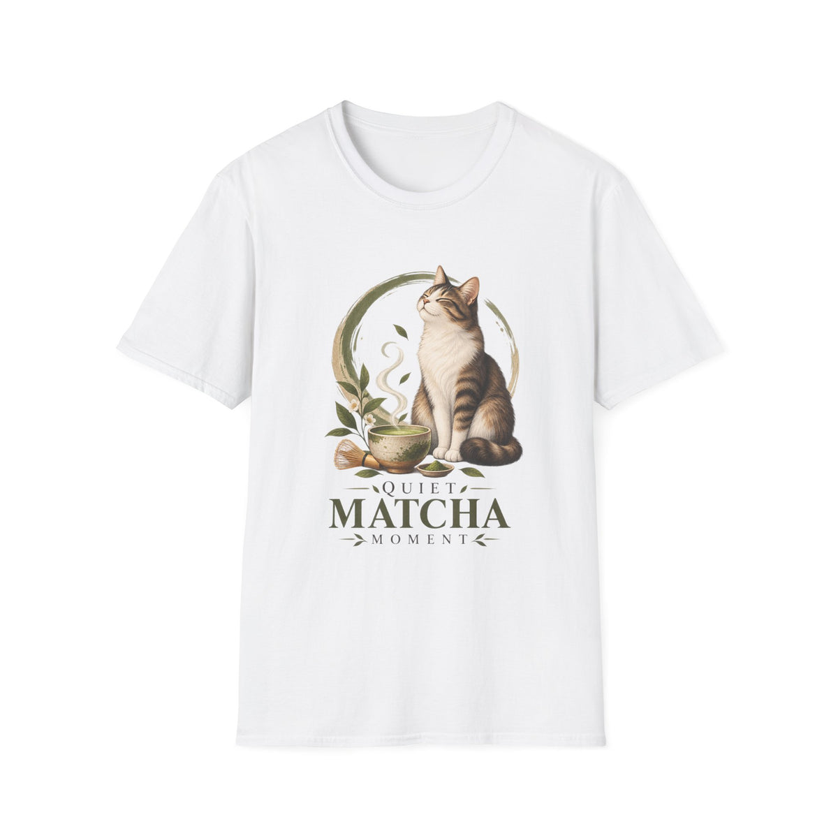 Matcha Cat T-Shirt — Cute Tea Lover Graphic Tee