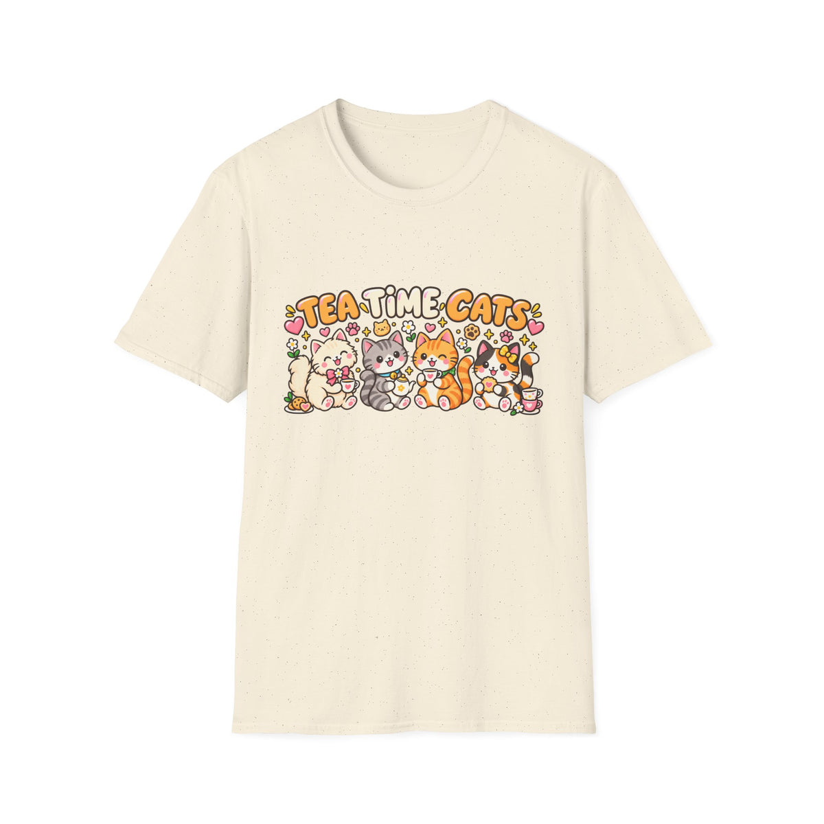 Tea Time Cats T-Shirt — Cute Kawaii Cat Tea Party Graphic Tee
