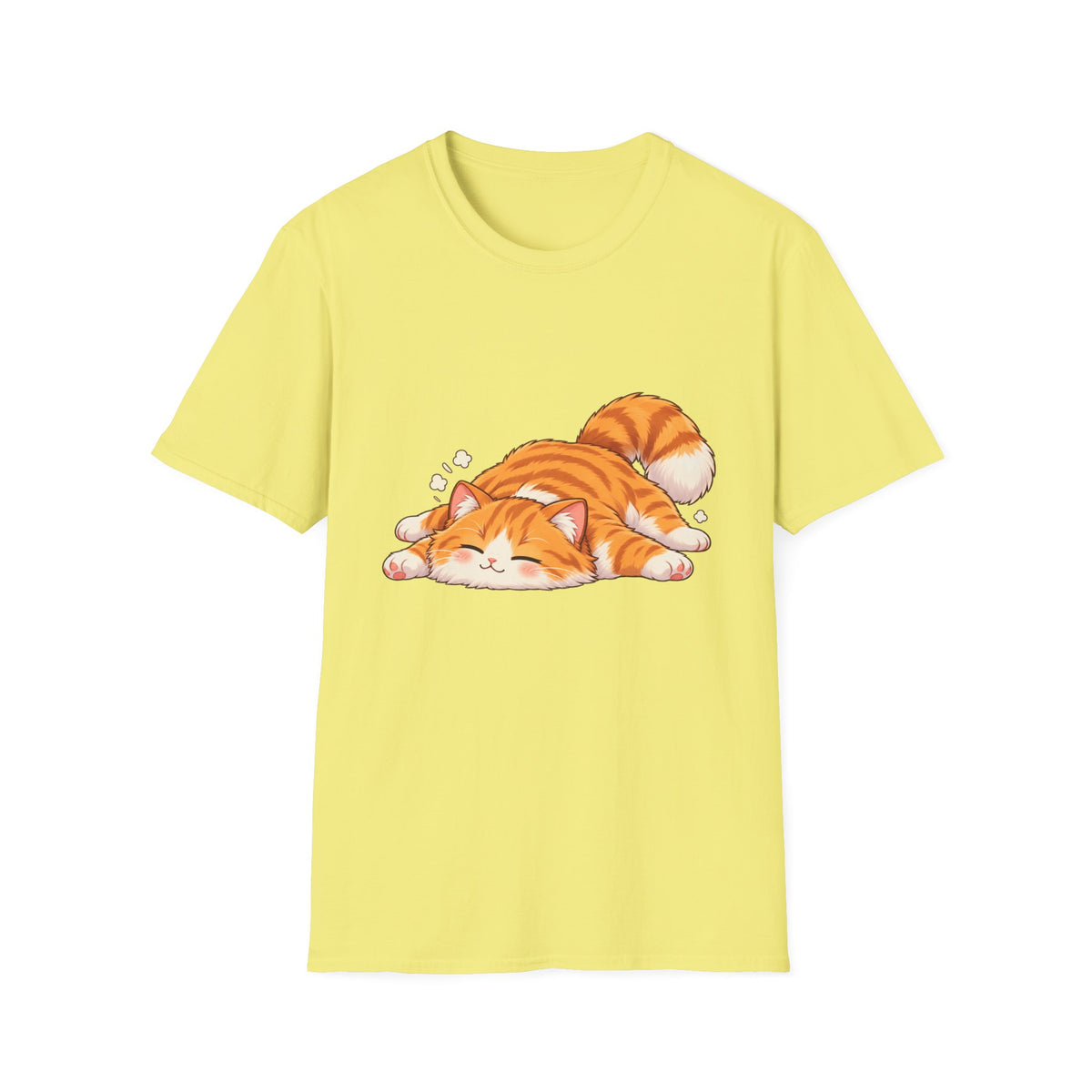 Sleeping Ginger Cat T-Shirt — Cute Napping Kitty Tee