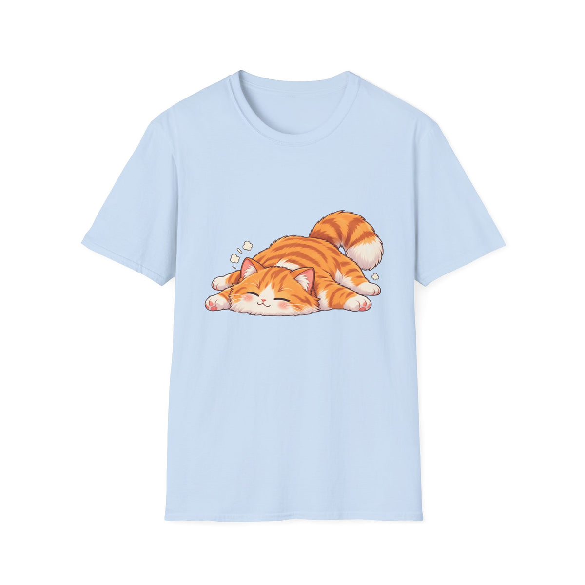 Sleeping Ginger Cat T-Shirt — Cute Napping Kitty Tee