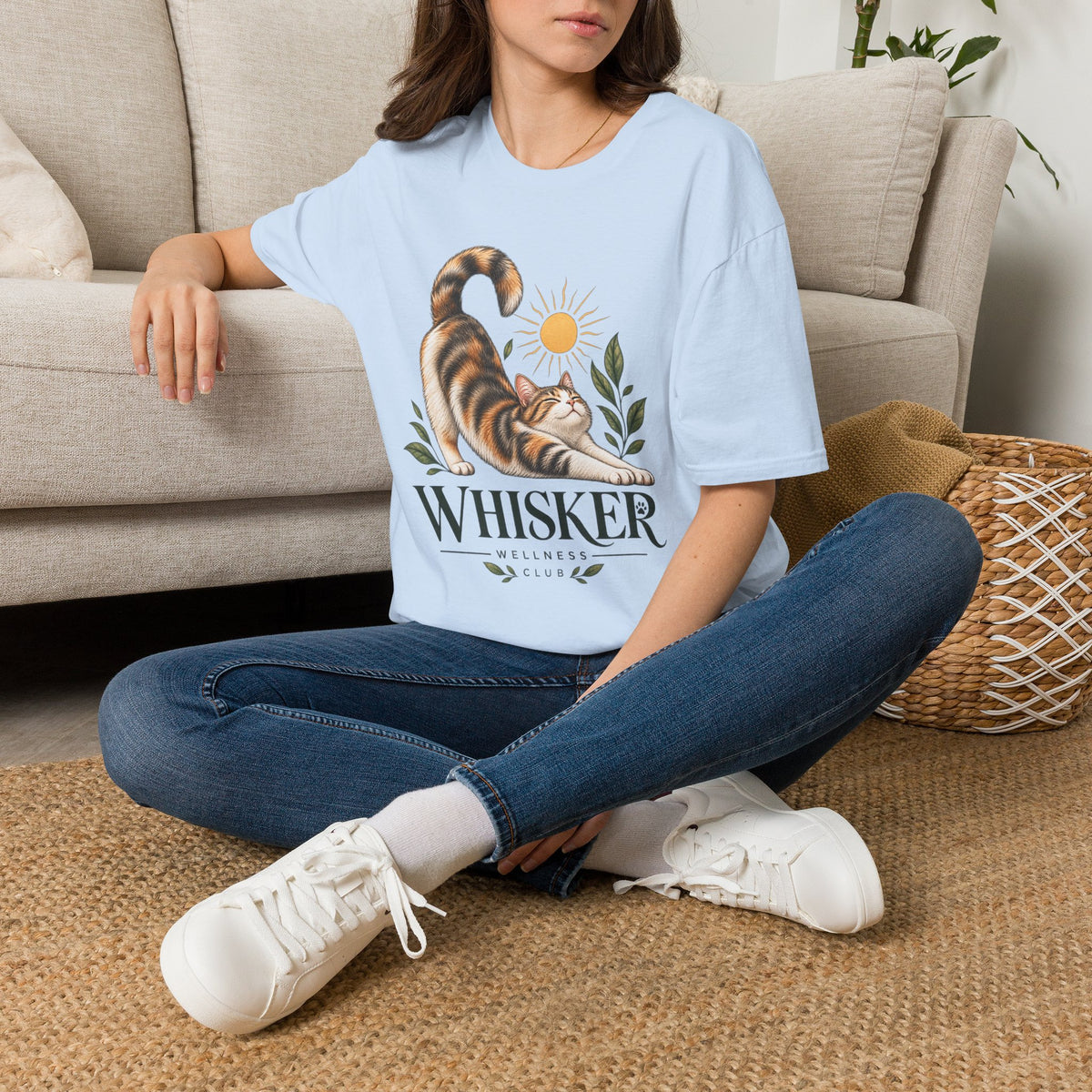 Cat Stretch T-Shirt — Whisker Sunshine Graphic Tee