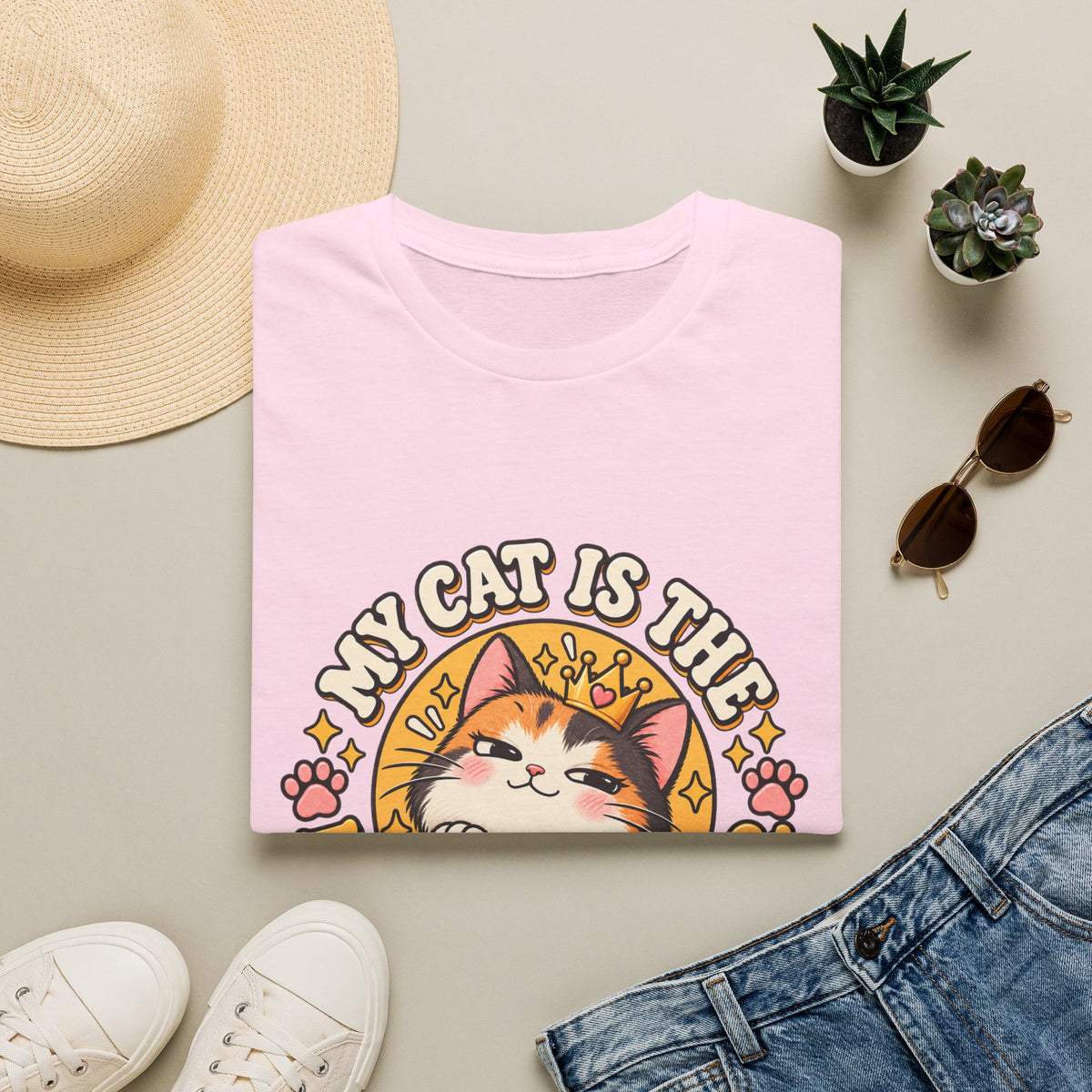 Cat T-Shirt — “My Cat Is The Main Character” Cute Graphic Tee for Cat Lovers