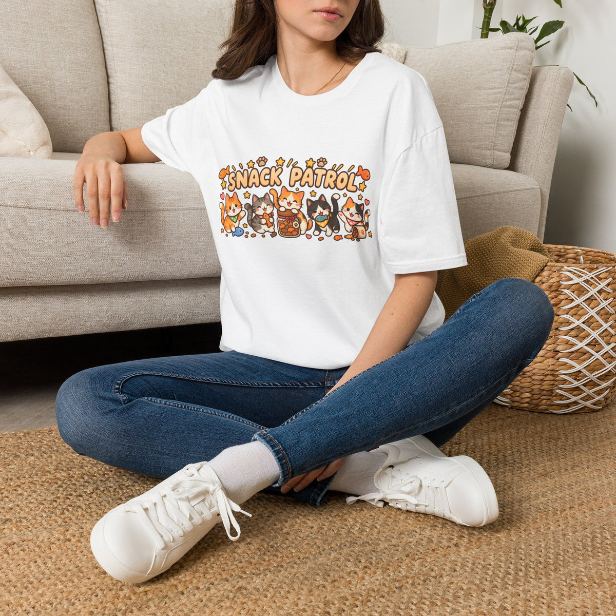 Snack Patrol T-Shirt — Cute Kawaii Cats Holding Snacks