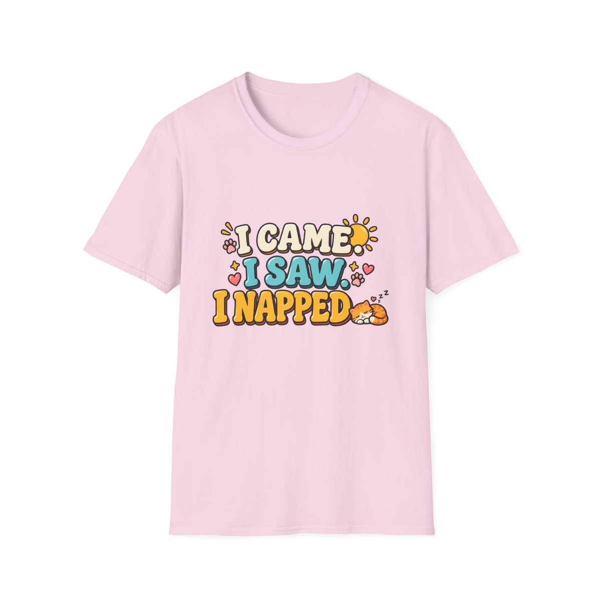 I Came I Saw I Napped T-Shirt — Cute Retro Sleepy Graphic Tee for Women & Men