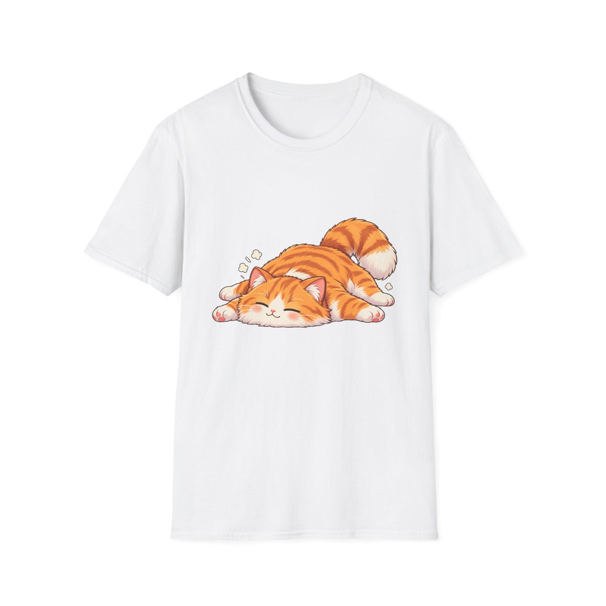 Sleeping Ginger Cat T-Shirt — Cute Napping Kitty Tee