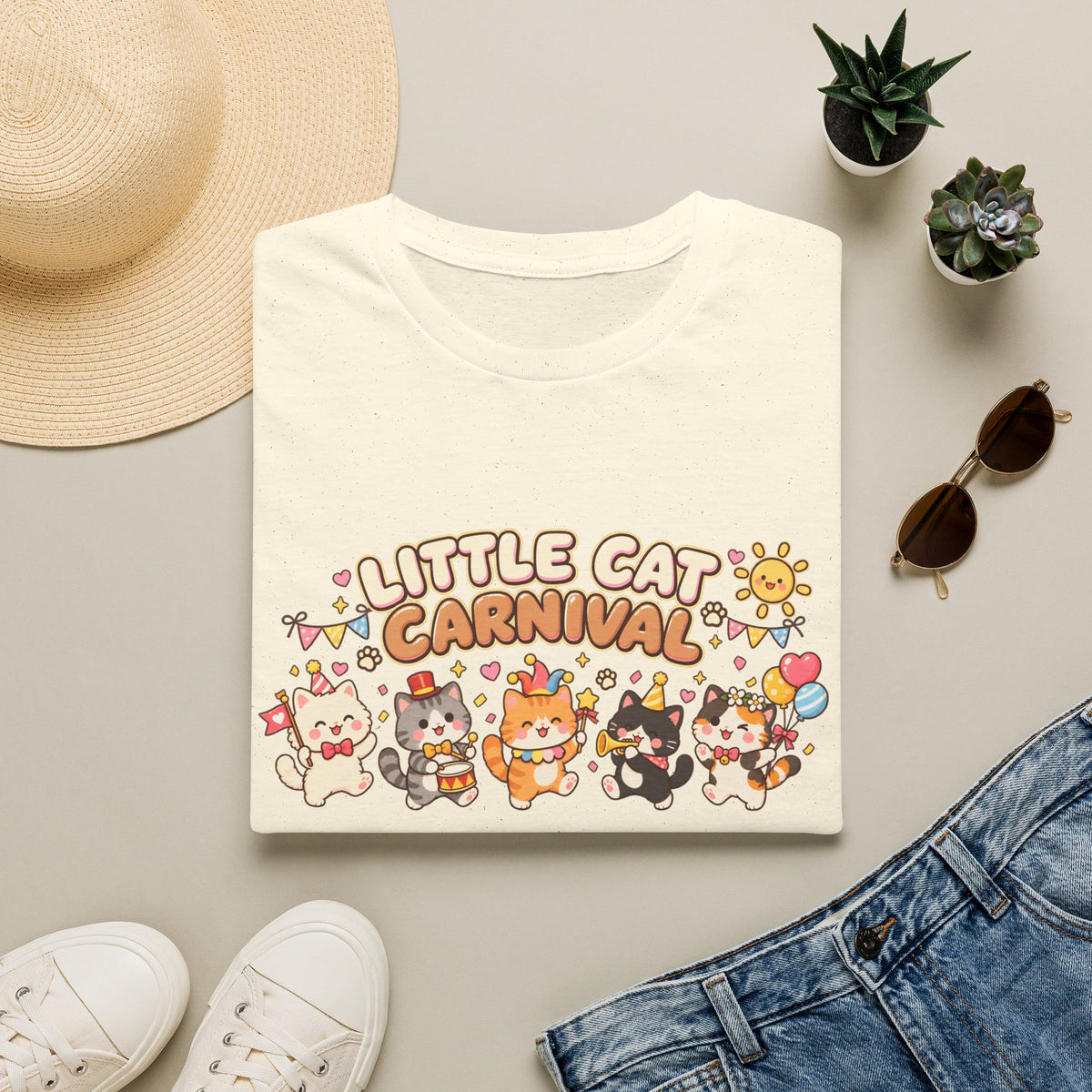 Little Cat Carnival T-Shirt — Cute Kawaii Cat Parade Tee