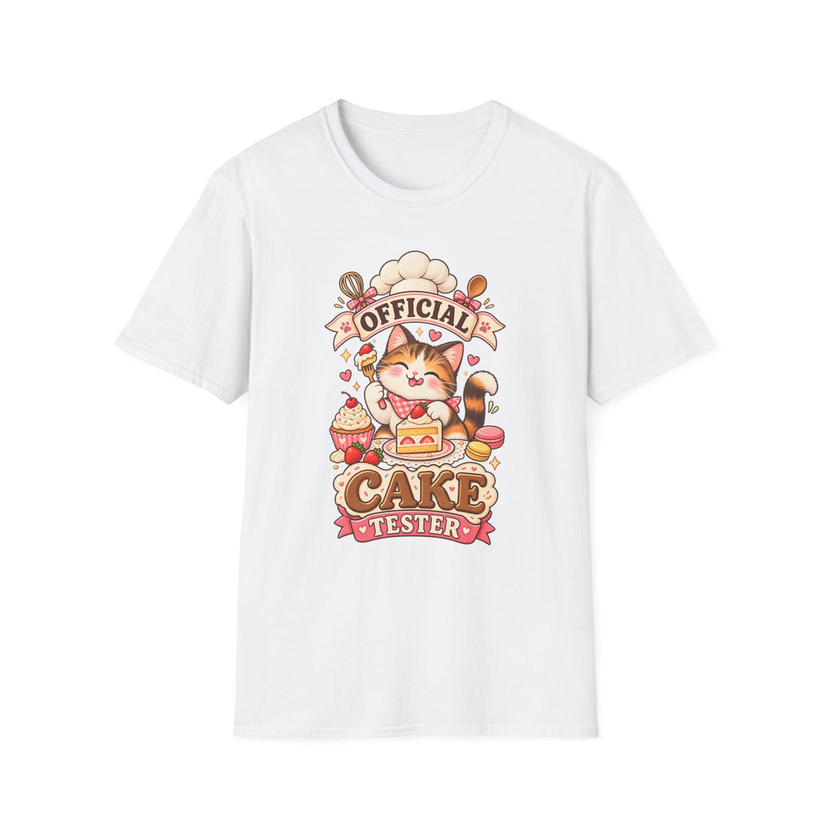 T-Shirt — "Official Candy Tester" Cute Cat Graphic
