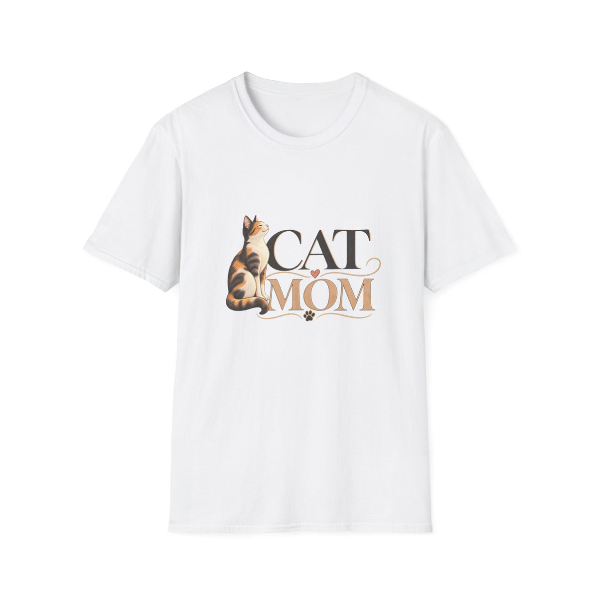 Cat Mom T‑Shirt — Cute Calico Cat Graphic Tee for Cat Lovers