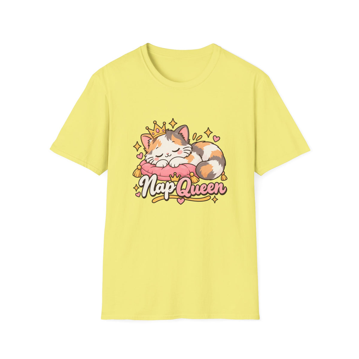 Nap Queen T-Shirt — Cute Sleeping Calico Cat Graphic Tee