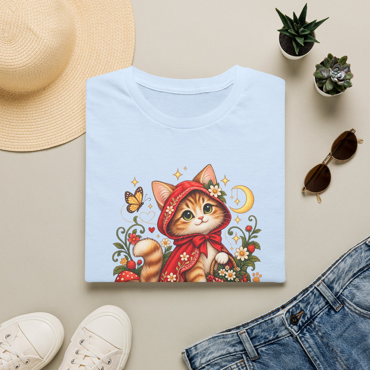 Little Red Riding Cat T-Shirt