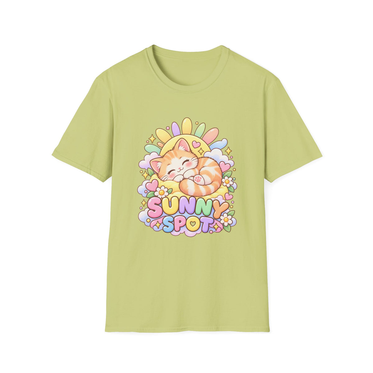 Sunny Spot Cat T-Shirt — Cute Sleeping Kitten Graphic Tee