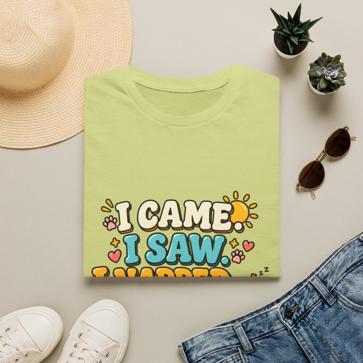 I Came I Saw I Napped T-Shirt — Cute Retro Sleepy Graphic Tee for Women & Men