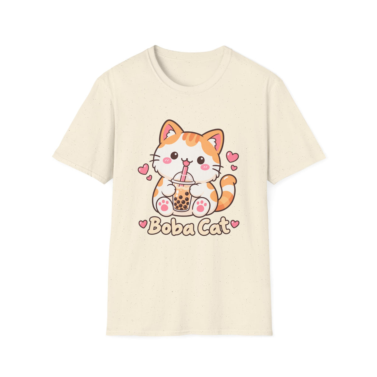 Boba Cat Cute Kawaii Bubble Tea Graphic Tee