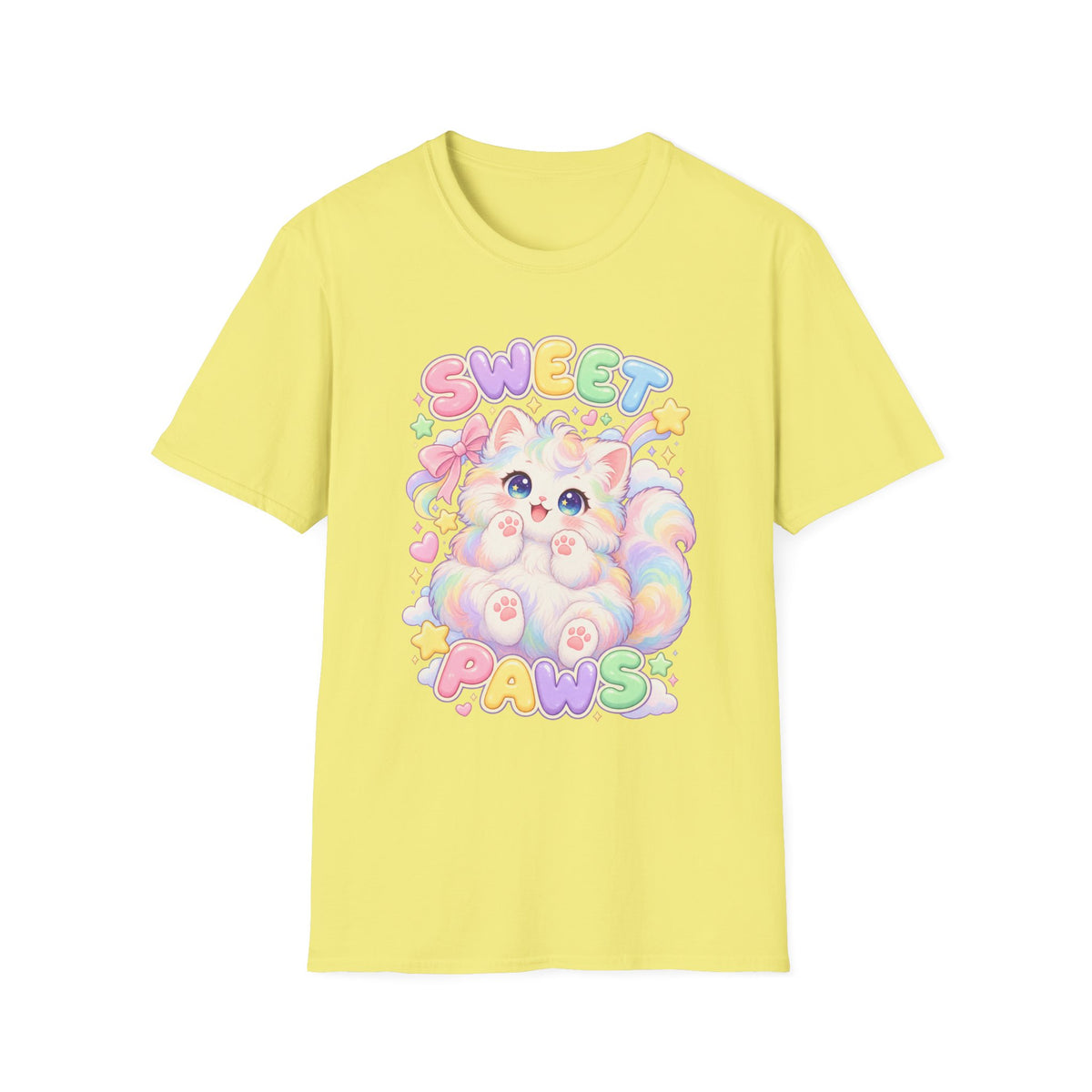 Sweet Paws Cute Pastel Cat T-Shirt