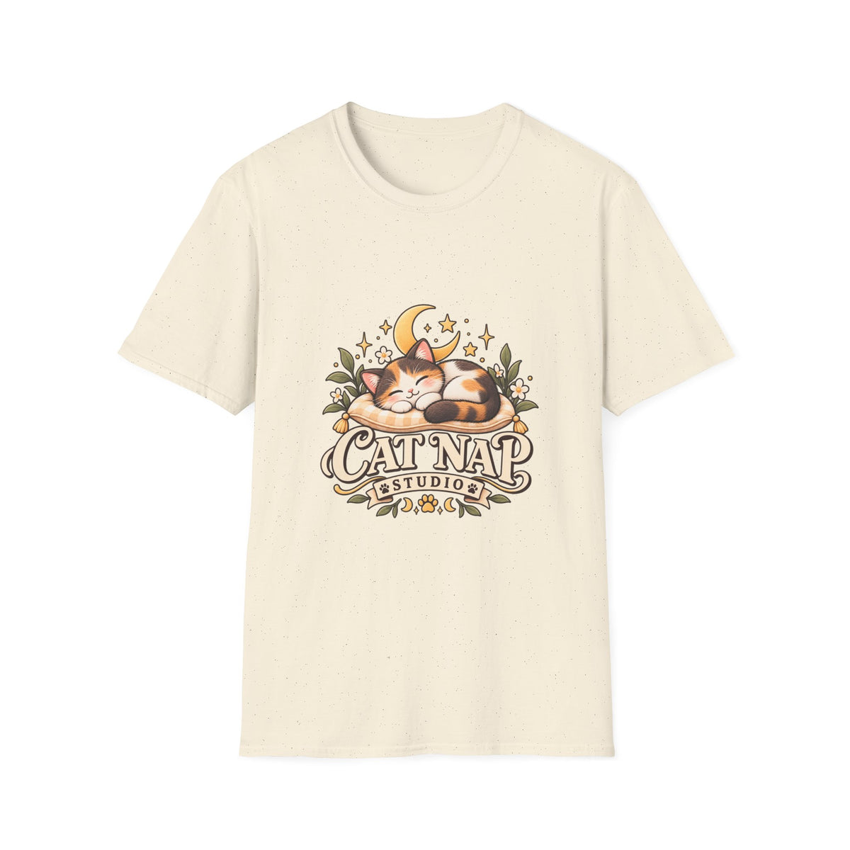 Cat Nap T-Shirt — Cute Sleeping Calico Cat Design
