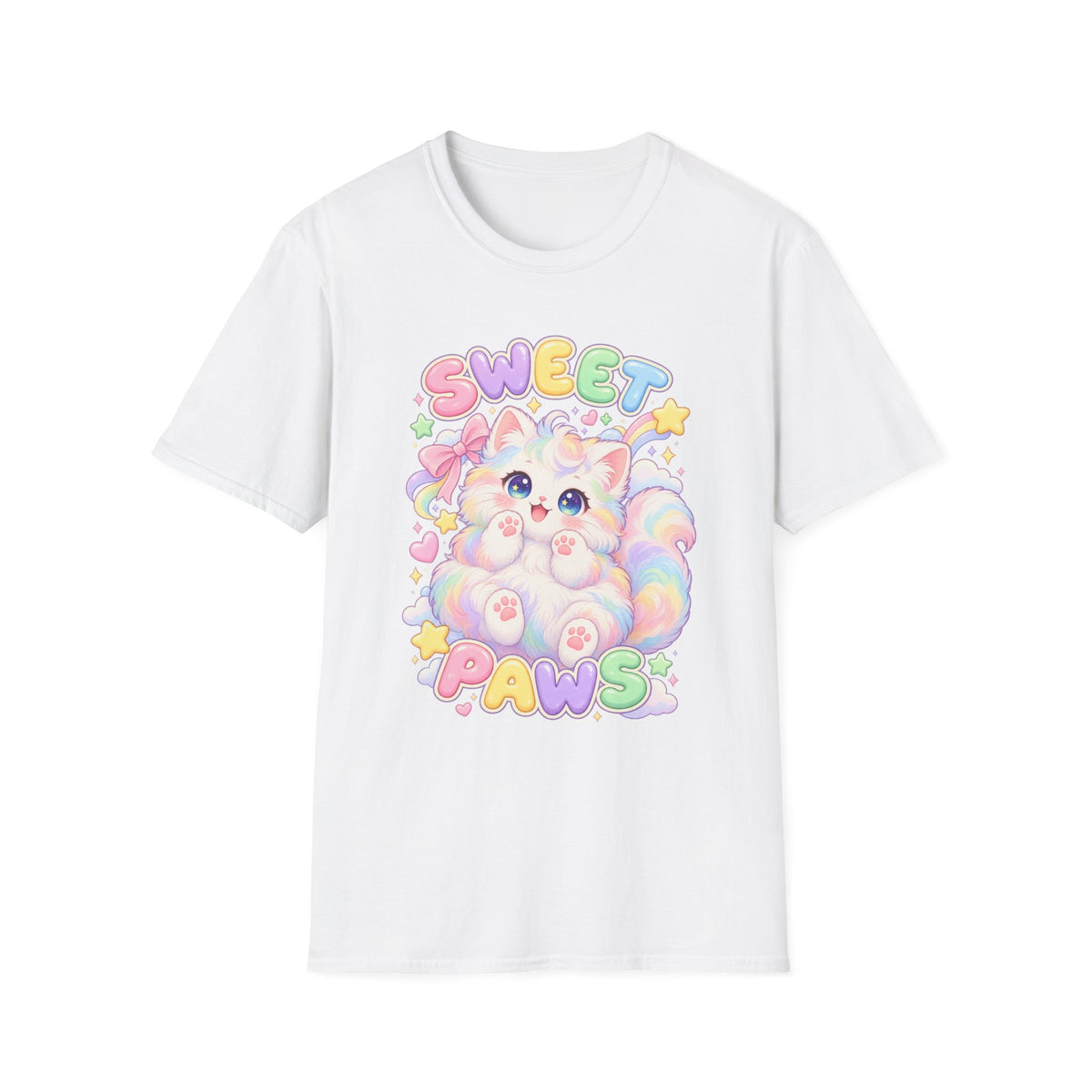 Sweet Paws Cute Pastel Cat T-Shirt