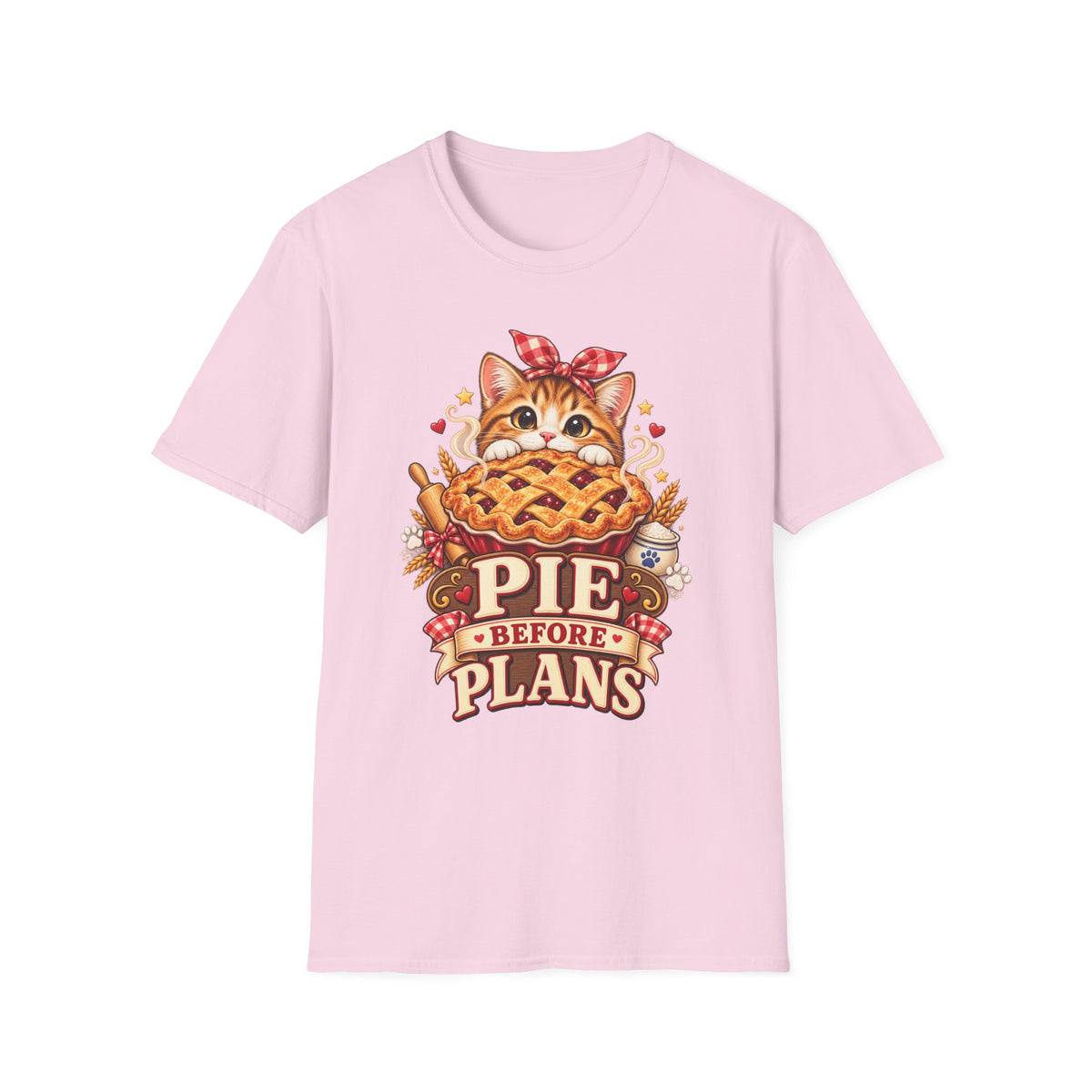 T-Shirt — Pie Before Plans Cat Graphic Tee