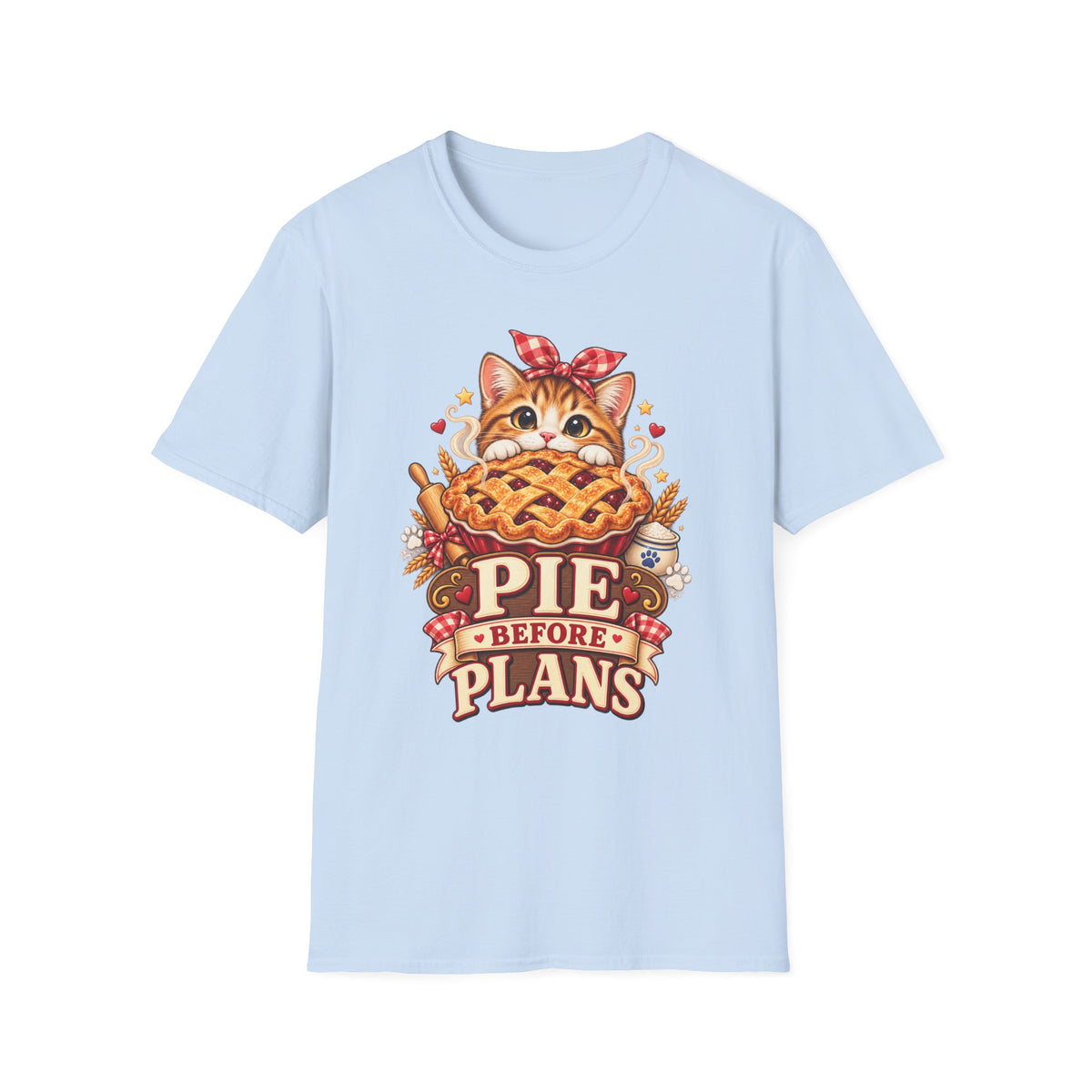 T-Shirt — Pie Before Plans Cat Graphic Tee