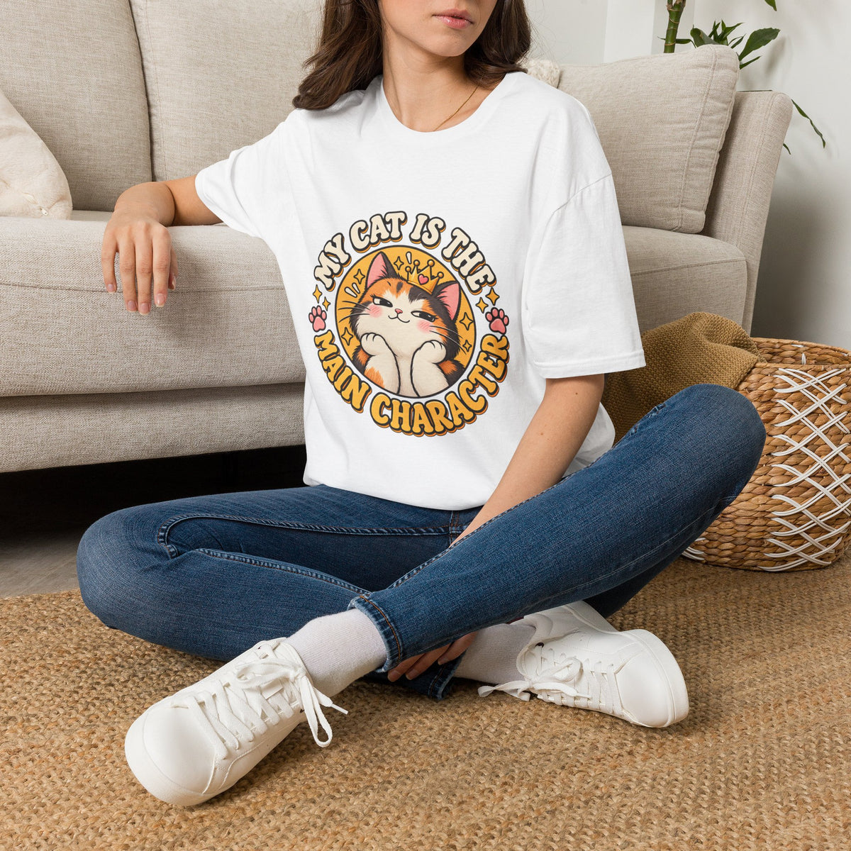 Cat T-Shirt — “My Cat Is The Main Character” Cute Graphic Tee for Cat Lovers