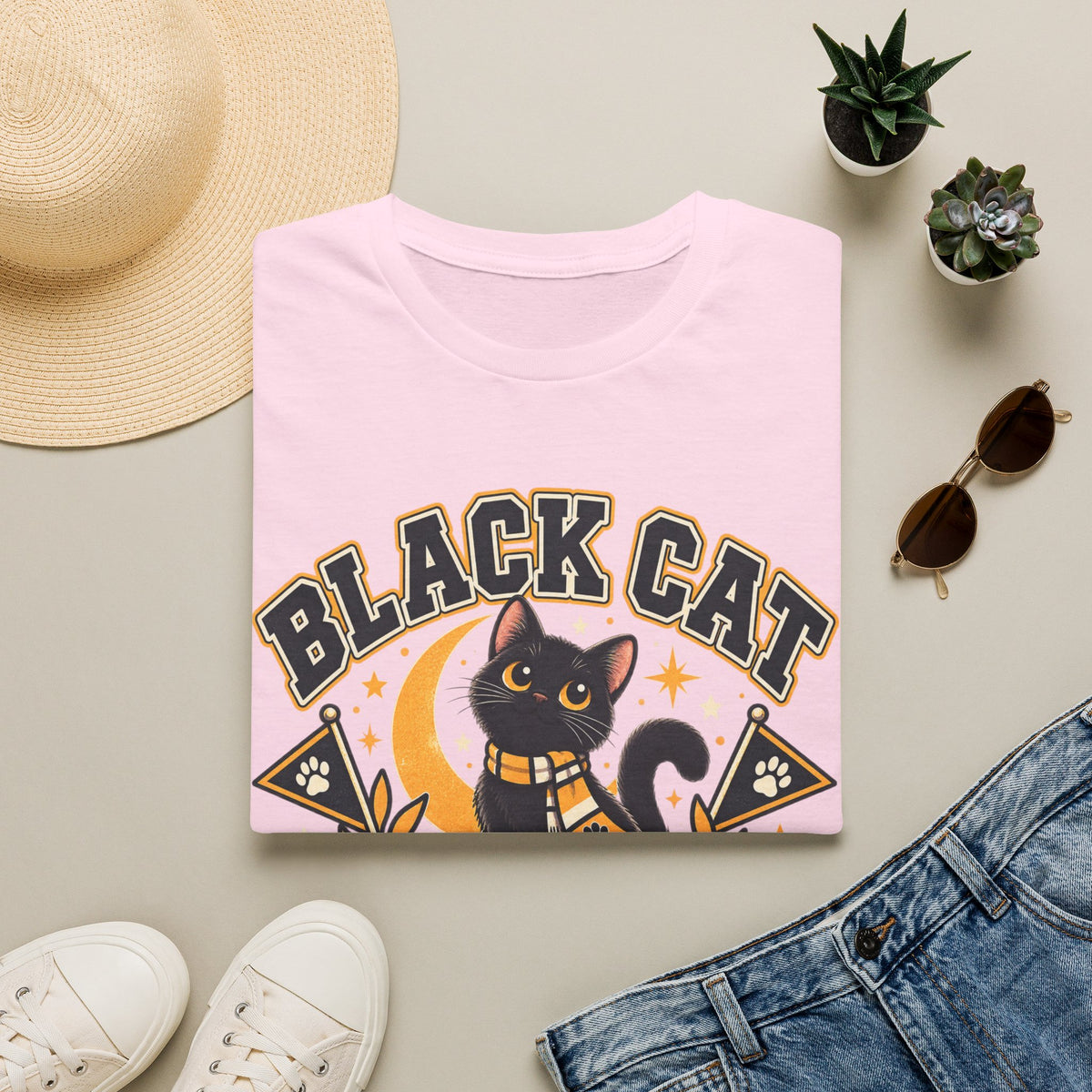Black Cat Academy T-Shirt — Cute Witchy Cat Graphic Tee