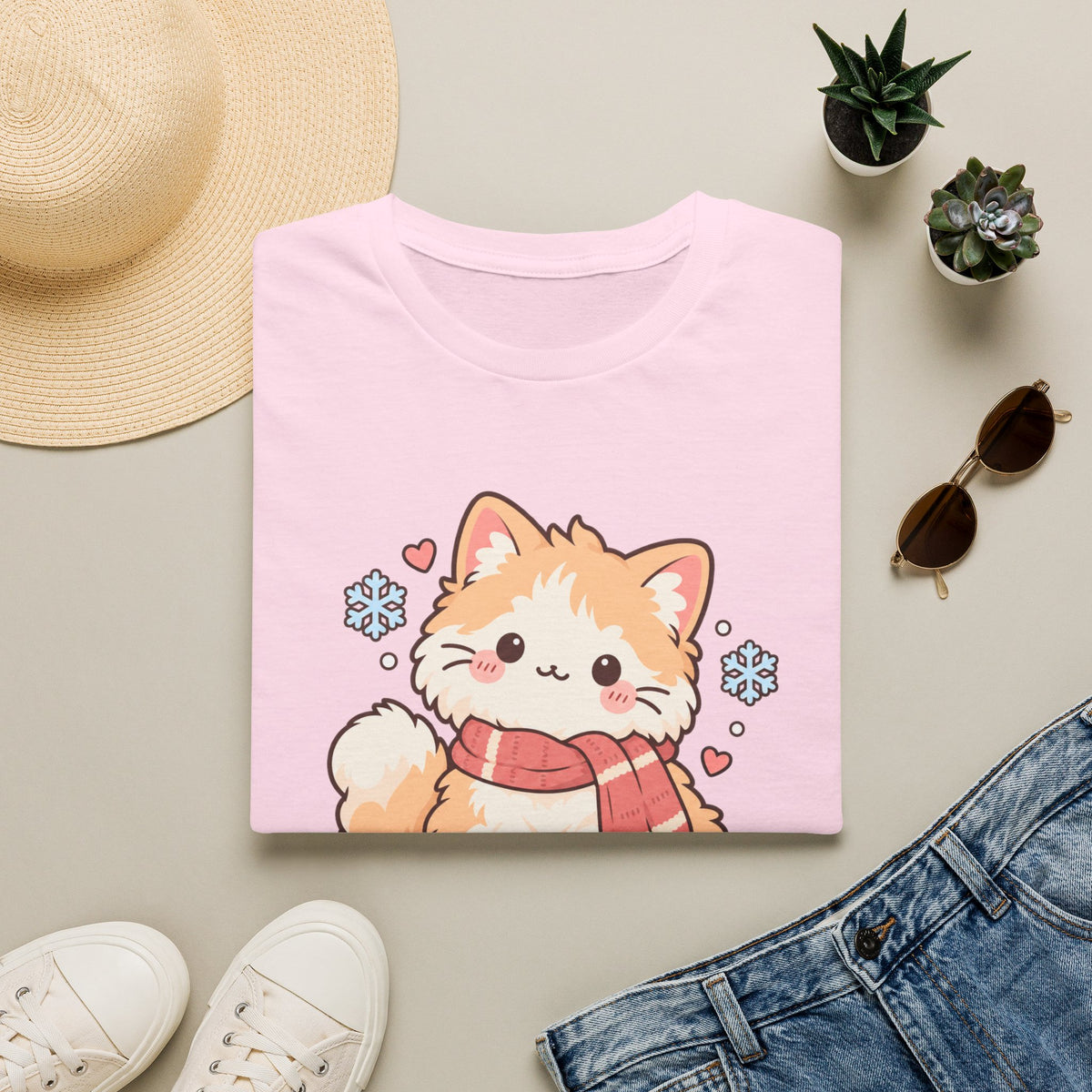 Cozy Cat T-Shirt — "Stay Cozy" Winter Kitten Graphic Tee