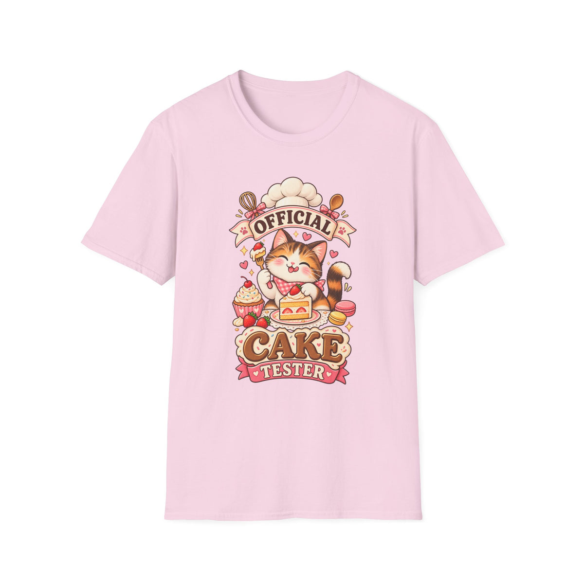 T-Shirt — "Official Candy Tester" Cute Cat Graphic