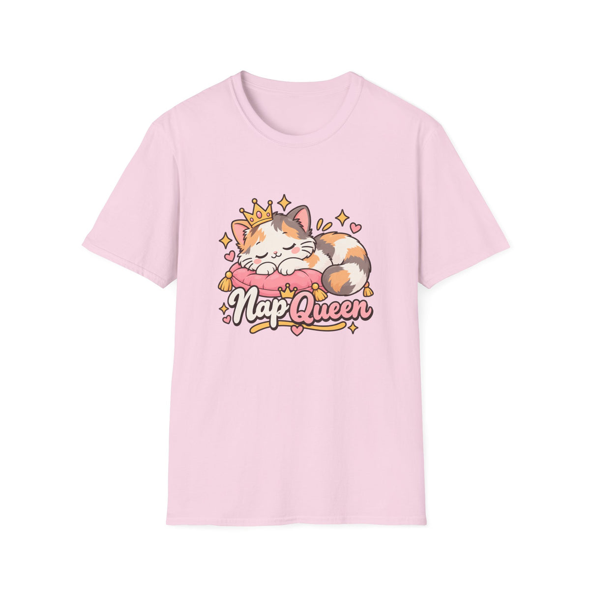 Nap Queen T-Shirt — Cute Sleeping Calico Cat Graphic Tee