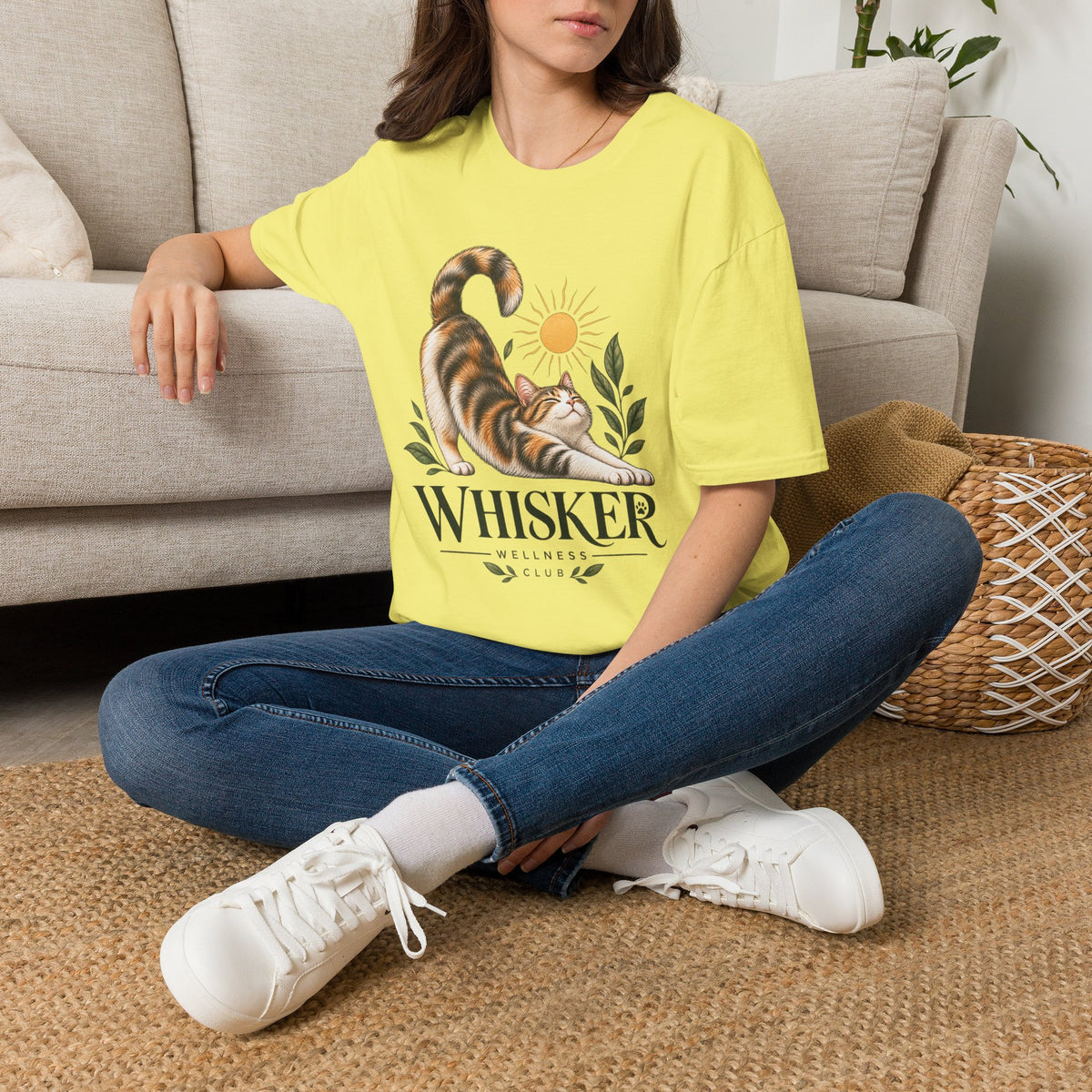 Cat Stretch T-Shirt — Whisker Sunshine Graphic Tee