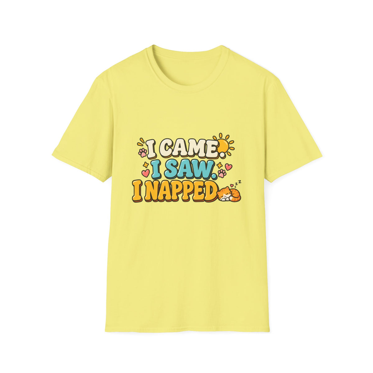 I Came I Saw I Napped T-Shirt — Cute Retro Sleepy Graphic Tee for Women & Men