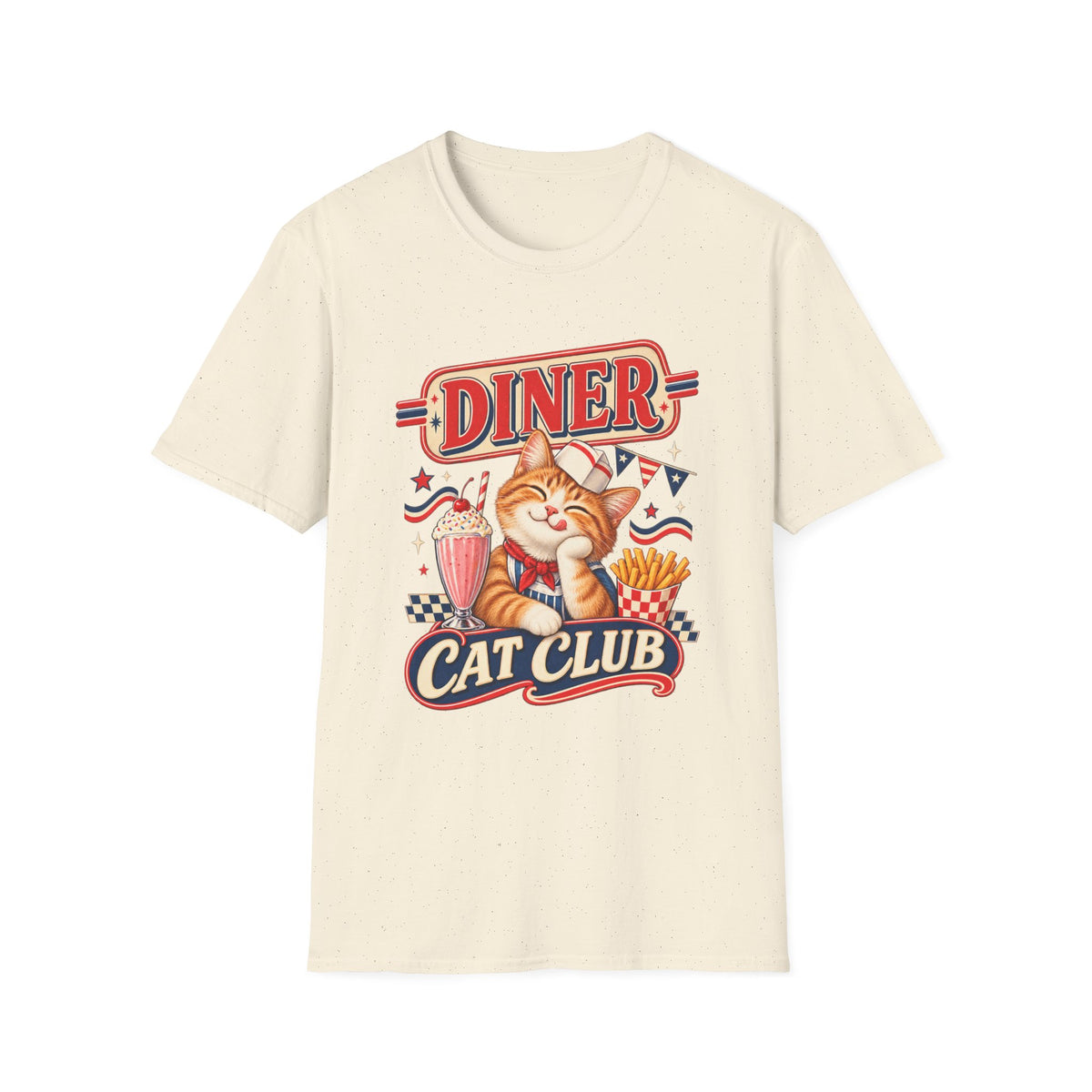 Diner Cat Club T‑Shirt — Retro Cute Cat Diner Graphic Tee