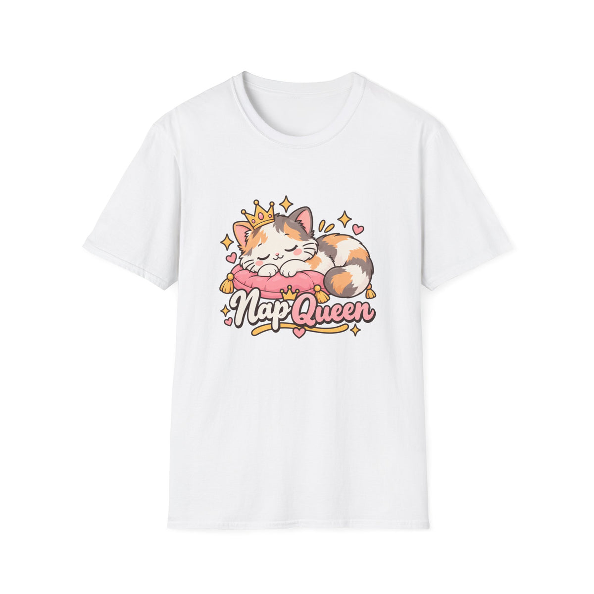 Nap Queen T-Shirt — Cute Sleeping Calico Cat Graphic Tee