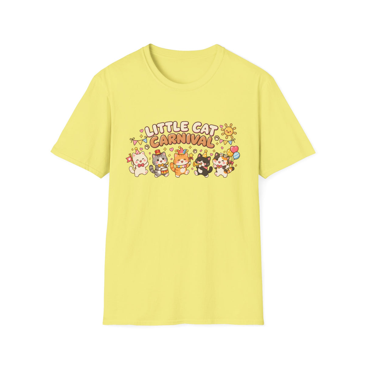 Little Cat Carnival T-Shirt — Cute Kawaii Cat Parade Tee