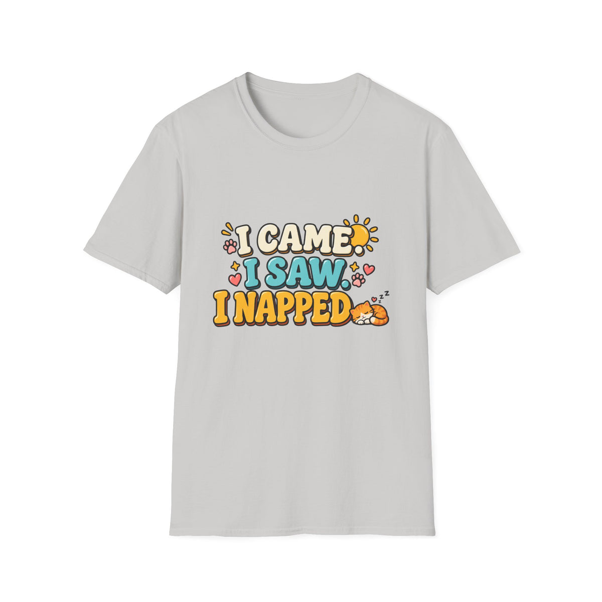 I Came I Saw I Napped T-Shirt — Cute Retro Sleepy Graphic Tee for Women & Men